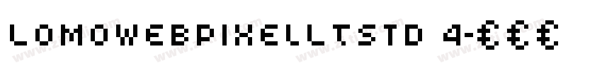 LomoWebPixelLTStd 4字体转换